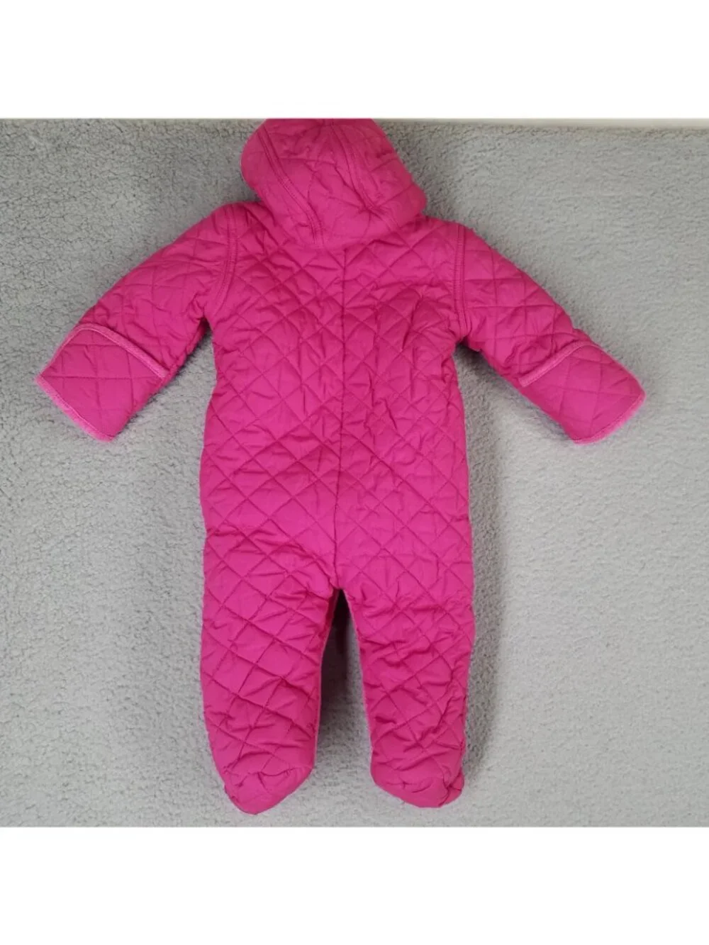 Ralph Lauren Girl's 9M Snowsuit Quilted Hooded One-Piece Winter Fleece Lined